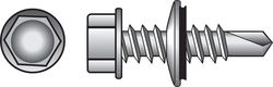 HILLMAN No. 12 Ga. X 1-1/2 in. L Hex Hex Washer Head Self-Drilling Screws 100 pk