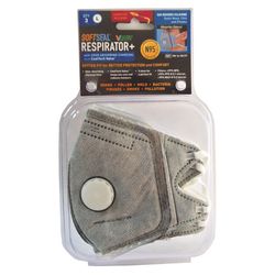 SoftSeal N95 Paint Odor V-Fold Silicone Seal Respirator Mask Valved Gray L 3 pk