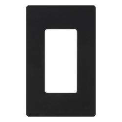 Lutron Claro Black 1 gang Plastic Decorator Wall Plate 1 pk