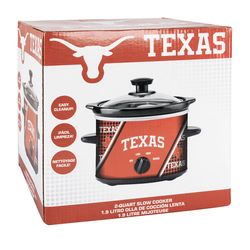 Uncanny Brands Texas Longhorns 2 qt Orange Stoneware Slow Cooker