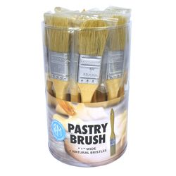 R&M International Corp Brown/Silver Wood/Metal Pastry Brush