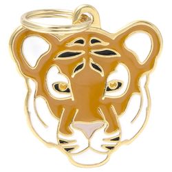 MyFamily Wild Orange Tiger Metal Pet Tags Medium