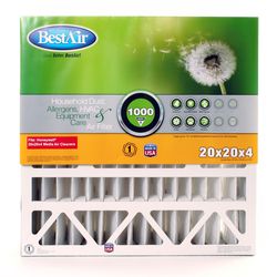 BestAir 20 in. W X 20 in. H X 4 in. 8 MERV Pleated Air Filter 1 pk