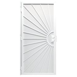 Precision 81-3/4 in. H X 36 in. W Del Sol White Steel Security Door