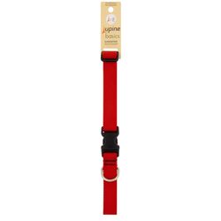 LupinePet Basic Solids Red Red Nylon Dog Adjustable Collar