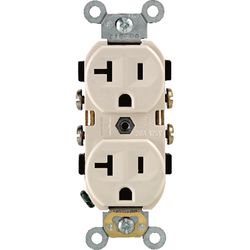 Leviton  20 amps 125 volt Duplex  Light Almond  Outlet  5-20R  1 pk 