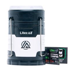 LitezAll 400 lm Gray Extendable Lantern