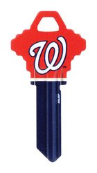 HILLMAN MLB Washington Nationals House/Office Key Blank 68 Single For Schlage Locks Orange