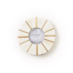 Matr Boomie Mukhendu Gold/White MDF Picture Frame 3 x 3 in.