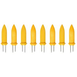Mr. Bar-B-Q Yellow/Silver Plastic/Stainless Steel Corn Holder