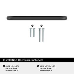 Amerock Contemporary Arch Cabinet Pull 4 in. Matte Black Black 1 pk