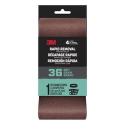 3M Rapid Removal 36 in. L X 4 in. W Aluminum Oxide Sanding Belt 36 Grit Coarse 1 pc