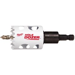 Milwaukee Hole Dozer 1-1/2 in. Bi-Metal 2.7 in. L X 3/8 in. D Hole Saw with Arbor and Pilot Bit Arbo