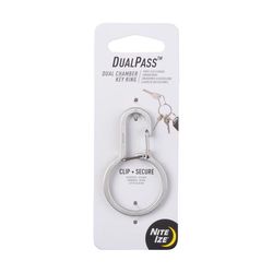 Nite Ize DualPass Stainless Steel Silver Carabiner Clip Carabiner Key Chain