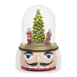 Roman Glitter Dome LED Multicolored Nutcracker Table Decor 9.6 in.