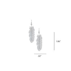 Montana Silversmiths Women's Shimmering Feather Silver Earrings Water Resistant