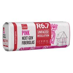 Owens Corning 16 in. W X 48 in. L X 2 in. 6.7 Unfaced Fiberglass Insulation Roll 5.33 sq ft