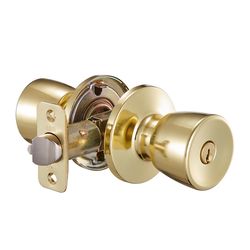 Ace Tulip Knob Polished Brass Entry Knob
