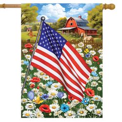 Briarwood Lane House Flag 40 in. H X 28 in. W