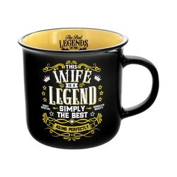 Pavilion Legends Of The World 13 oz Black/Yellow BPA Free Wife Mug