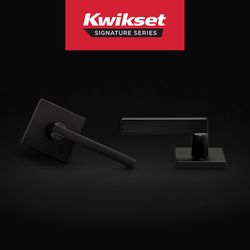 Kwikset Halifax Matte Black Passage Lever