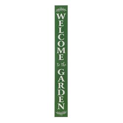 Glitzhome Green Wood/MDF 60 in. H X 7 in. L X 0.5 in. W Welcome to the Garden Porch Sign
