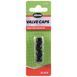 Slime Plastic Tire Valve Caps Black