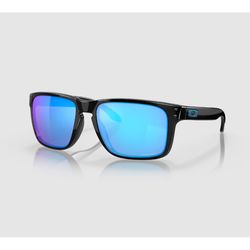 Oakley Holbrook XL Sunglasses Unisex Polished Black Frame Blue Lens