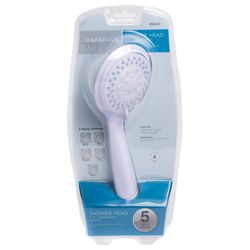 Oakbrook Collection White PVC 5 settings Handheld Showerhead 1.8 gpm