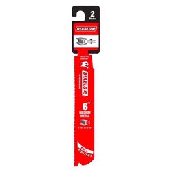 Diablo 6 in. Bi-Metal Medium Metal Reciprocating Saw Blade 14/18 TPI 2 pk