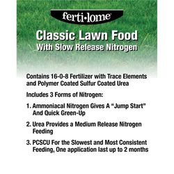 Ferti-lome Slow-Release Nitrogen Lawn Fertilizer For Multiple Grass Types 5000 sq ft