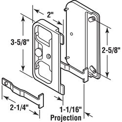 Prime-Line Zinc-Plated Black Plastic Latch and Pull 1 pk
