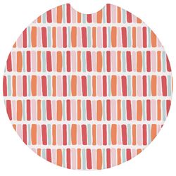 Sincere Surrounding Elongated Peach Tone Dots Coaster Ceramic 1 pk