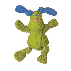 HuggleHounds Ruff-Tex For Dog Blue/Green Latex Bugsy Bunny Squeaky Dog Toy Small 1 pk