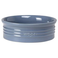 Pet Shop by Fringe Studio Blue Woof Ceramic 1.5 cups Pet Bowl For Dogs