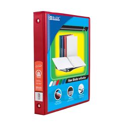 Bazic Products 1 in. W X 9.96 in. L 3-Ring Red View Binder