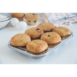 Fox Run 7 in. W X 10.5 in. L Muffin Pan Silver