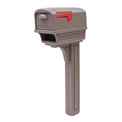 Architectural Mailboxes Gentry Classic Plastic Post Mount Mocha Mailbox
