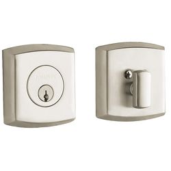Baldwin Estate Satin Nickel Brass Single Cylinder Deadbolt