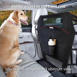 Kurgo Large Fabric Micro-Mesh Backseat Barrier Black 27 in. H X 22 in. W