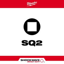 Milwaukee Shockwave Square Recess #2 X 1 in. L Impact Insert Bit Set Steel 10 pc