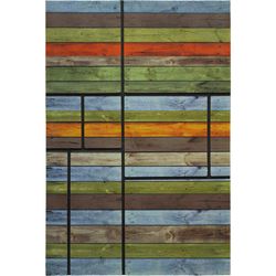 WJ Dennis Deco - Tend 36  W X 24  L Multi-Color Cape Cod Polyethylene Terephthalate Accent Rug