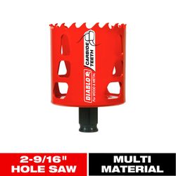 Diablo Snap-Lock Plus 2-9/16 in. Carbide Tipped 2-3/8 in. L Hole Saw