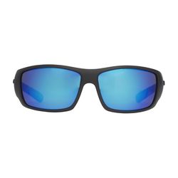 Huk Spearpoint Sunglasses Unisex Matte Black Frame Blue Lens Polarized