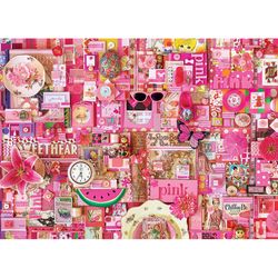 Cobble Hill Pink Jigsaw Puzzle Pink 1000 pc