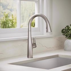 Sterling Fiume One Handle Vibrant Stainless Pull-Down Kitchen Faucet