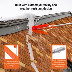 EZ Smart Snow 36 in. W X 16 ft. L Poly Roof Rake