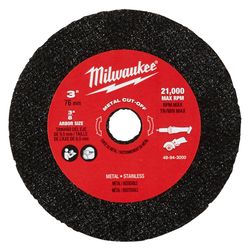 Milwaukee 3 in. D X 3/8 in. X 0.04 in. thick Metal Cut-Off Wheel 3 pc