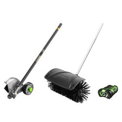EGO Power+ Multi-Head System Carbon Fiber Edger Attachment EA0820 and Bristle Brush w/ 2.5Ah Battery
