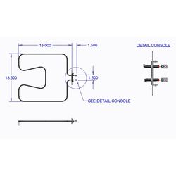 Range Kleen Stainless Steel Oven Replacement Element 16.5 in. W X 13.5 in. L